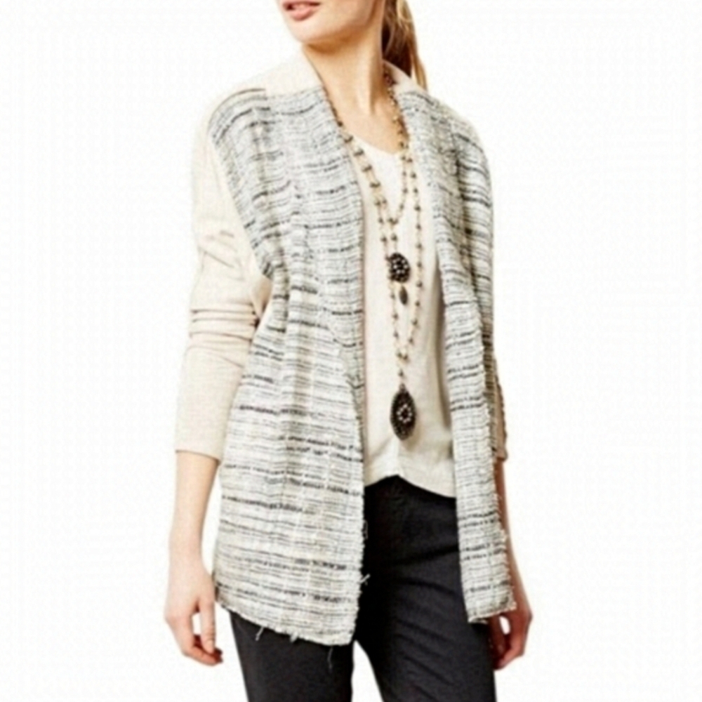 Dolan Anthropologie Twinkling Tweed Coastal Collection Cardigan Womens‎ Size M